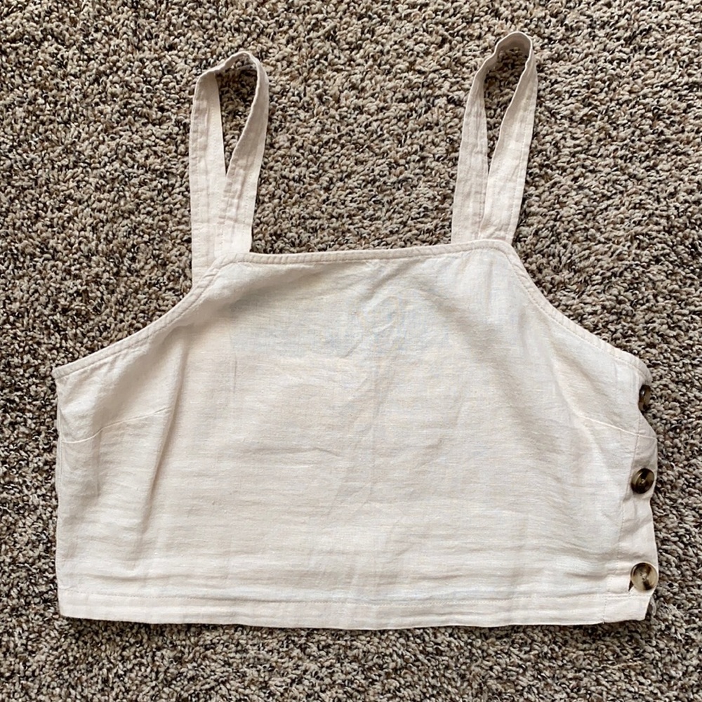 Marine Layer cropped linen/cotton tank